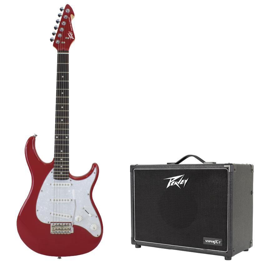 Rent a Raptor Custom Red Electric Guitar - VYPYR X1 Amp Combo